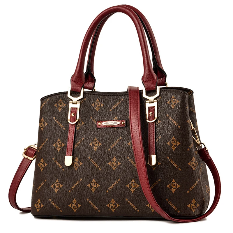

New Luxury Women Bags Designer Leather Handbags Female Shoulder Bag Brand Large Tote Bags For Women Handbag Print Sac A Main