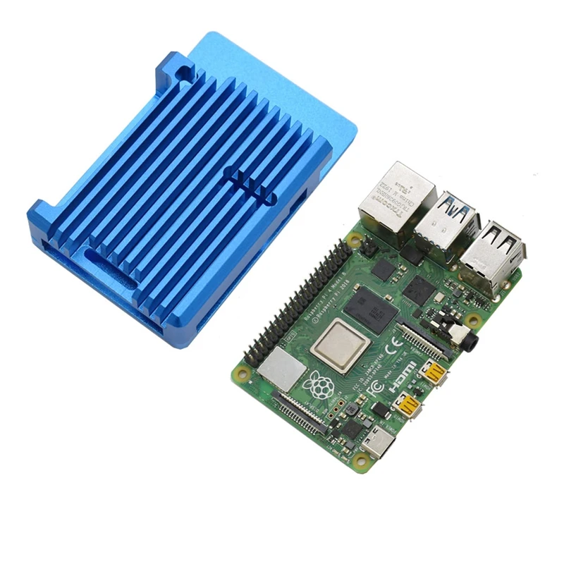 Для Raspberry Pi 4 Модель B 2GB ram Поддержка 2,4/5,0 GHz wifi Bluetooth 5,0 с алюминиевым ЧПУ сплав защитный чехол