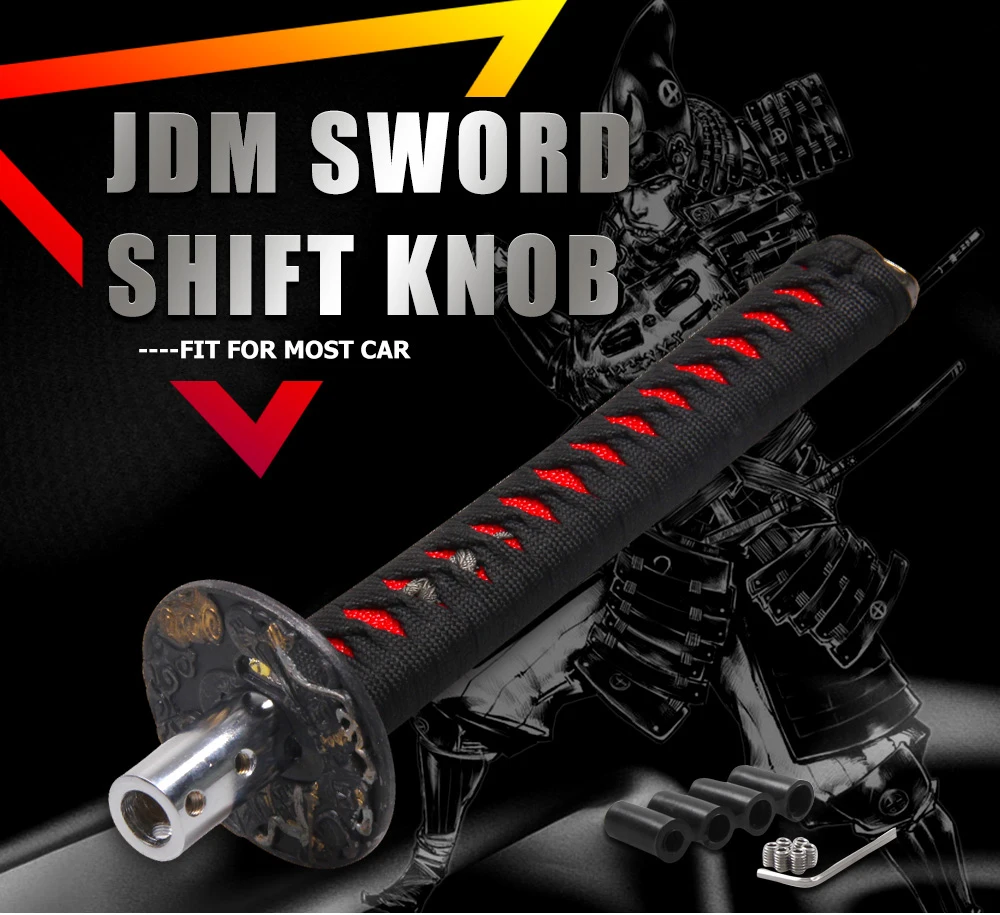 Ryanstar Racing Metal Weighted Sport Katana Shift Knob Shifter For Automobile Spare Part Speed