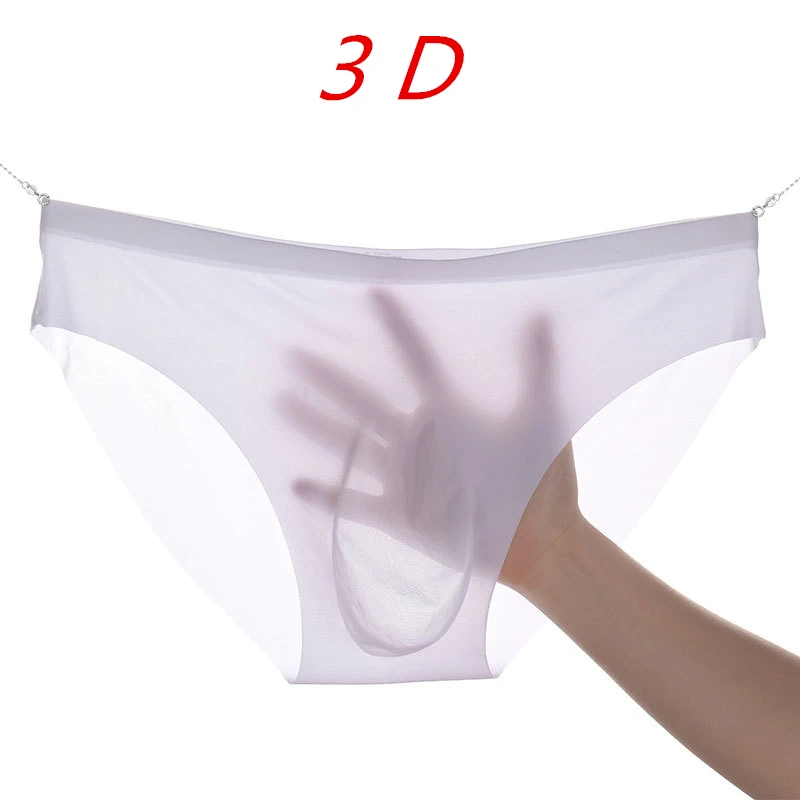 Новинка лидер продаж пикантное нижнее белье из ледяного шелка мужские трусы 3D