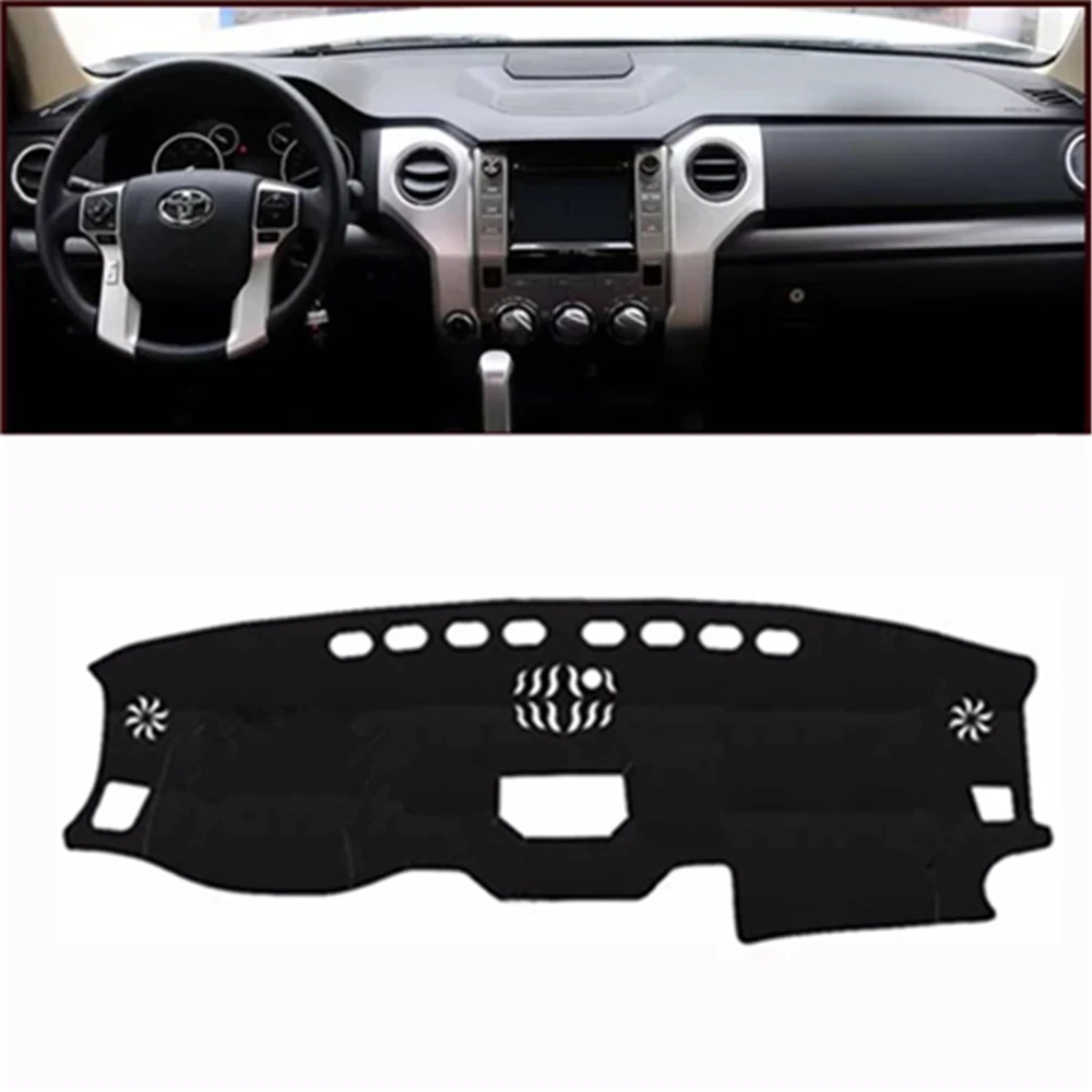 

SJ Car Inner Auto Dashboard Cover Dashmat Pad Carpet Sun Shade Dash Board Cover Fit For Toyota Tundra 2014 2015 2016 2017