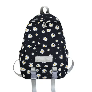 

Nylon Printing Backpack Girls School Bags for Teenage Fresh Flowers Cute Back Pack Women Bagpack Teen Casual College Backbag