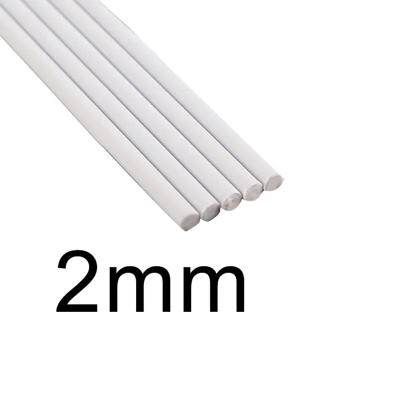 

5pcs ABS Rod Plastic Rod Sand Table Model Round White Solid 2mm-6mm Assorted Cylinder Pole