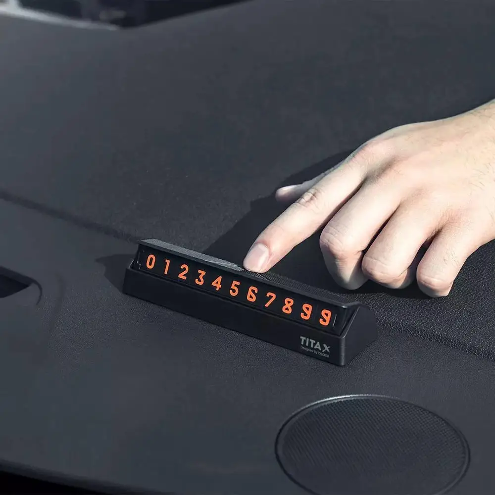 Carrying Case Youpin TITA X Share To Bcase Flip Type Car Temperary Parking DIY Phone Number Card Plate Stickers Mini Car Decoration