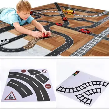 

Railway Tape Road Sticker Kids Toy Fun Train DIY Design Sticker