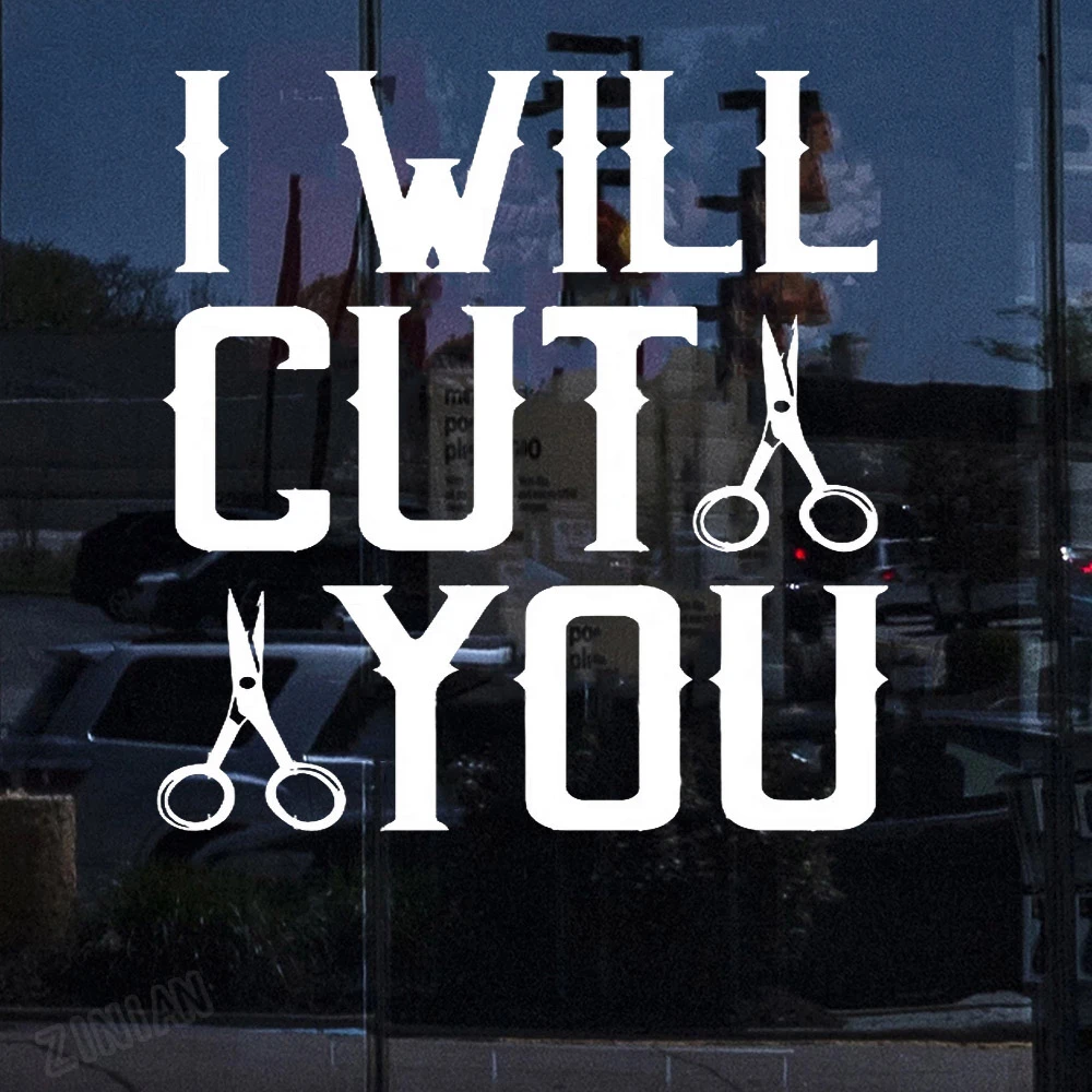 Lage Wall Stickers Quotes I Will Cut You For Beauty Salon Hair Sign Wall  Decals Decor Barber Shop Nodic Home Decoration Y136|Wall Stickers| -  AliExpress