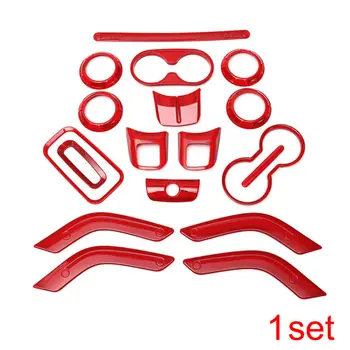 

Red Interior Cover Trim For Jeep Wrangler JK Accessories Kit 18pcs/Set