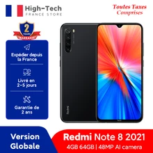 Xiaomi Redmi Note 8 2021 Global Version MTK Helio G85 4GB 64GB 48MP Quad Camera Smartphone Octa Core 6.3" FHD Screen 4000mAh