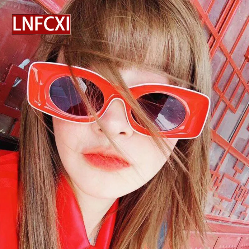Очки солнцезащитные LNFCXI квадратные для мужчин и женщин роскошные брендовые