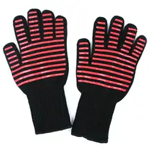 Анти-обжигающие высокие термостойкие перчатки изоляция печи рукавицы для барбекю