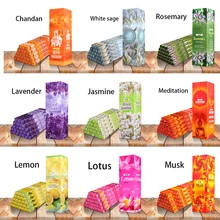 Тибетский 6/12/25 трубочки белые шалфея Ладан палочки розмарина Chandan лимон индийские Ладан бледно-лиловый медитации палка Ладан