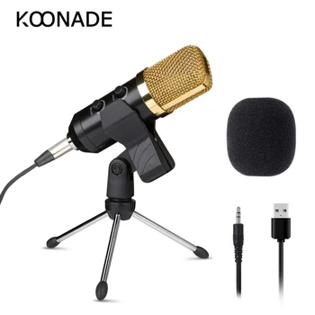 

BM700 Condenser Microphone Studio Wired Computer Mic with Tripod Stand for kareoke PC Laptop Recording Computer Mic