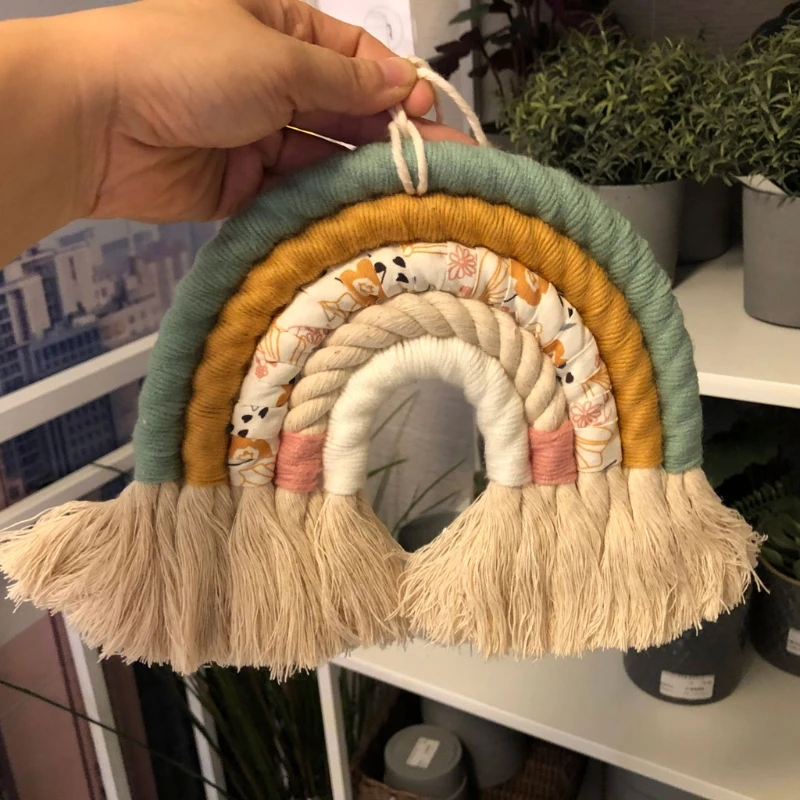 Nordic Rainbow Wall Hangings Decoration For Kid Girls Bedroom Hanging Pendant Baby Bed Tent Hanging Toy Pendant S Size