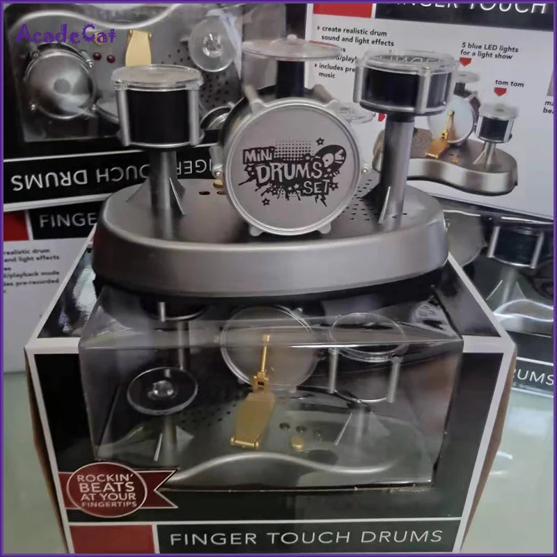Мини Finger Touch Drum набор светодиодный светильник игра барабаны ударные образовательные Музыкальные инструменты для детей рождественские подарки