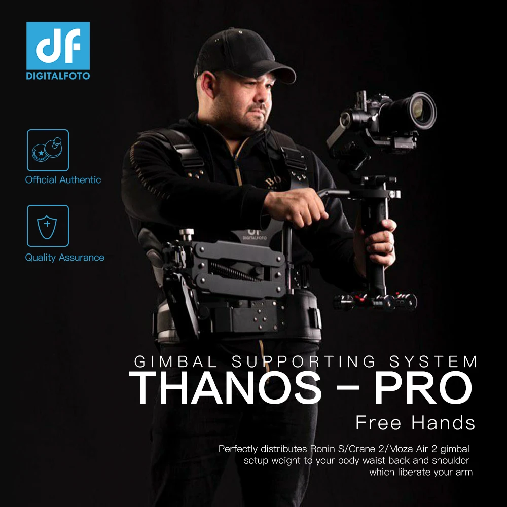 Жилет шарнирный DF DIGITALFOTO THANOS PRO с пружинной рукояткой по оси Z для DJI Ronin S Zhiyun Crane 2 |