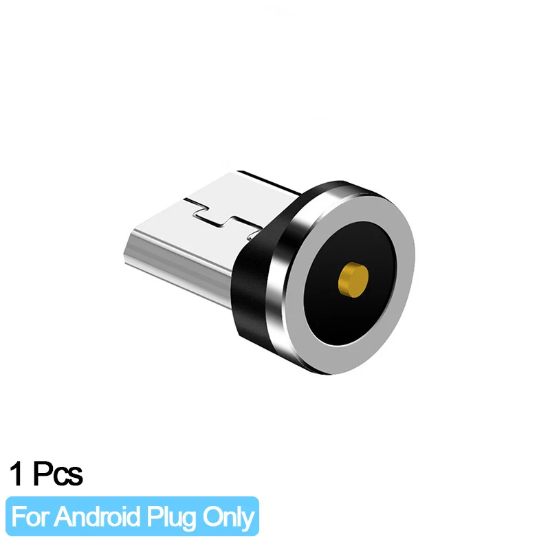 3 в 1 стример Магнитный микро USB кабель для зарядки для samsung Xiaomi type C светодиодный кабель для зарядки для iPhone универсальный кабель для зарядки - Цвет: Only Android Plug