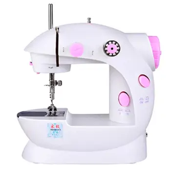 

Mini Electric Sewing Machine Pink Portable HandheldElectric Automatic Tread Rewind Sewing Machine Household Stitch Sew Mending