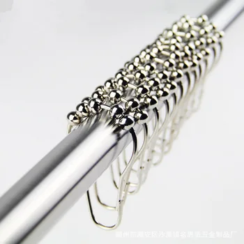 

304 Stainless Steel Shower Curtain Hook wu zhu Ball Bearing Shower Curtain Ring Gourd Buckle Shower Curtain Accessories Bath Cur