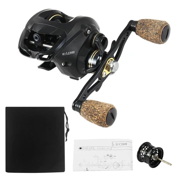 

18+1 Ball Bearings Baitcasting Fishing Reel with Deep Shallow Spools 6.3:1 Gear Ratio Poweful Fishing Bait Casting Reel spinning