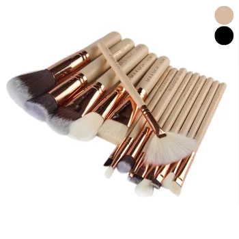 

15PCs Make Up Wood brush Wool Fiber eyeshadow eyebrow eyeliner soft Cosmetic Brushes Eye Shadow pinceis de maquiagem Jz0309