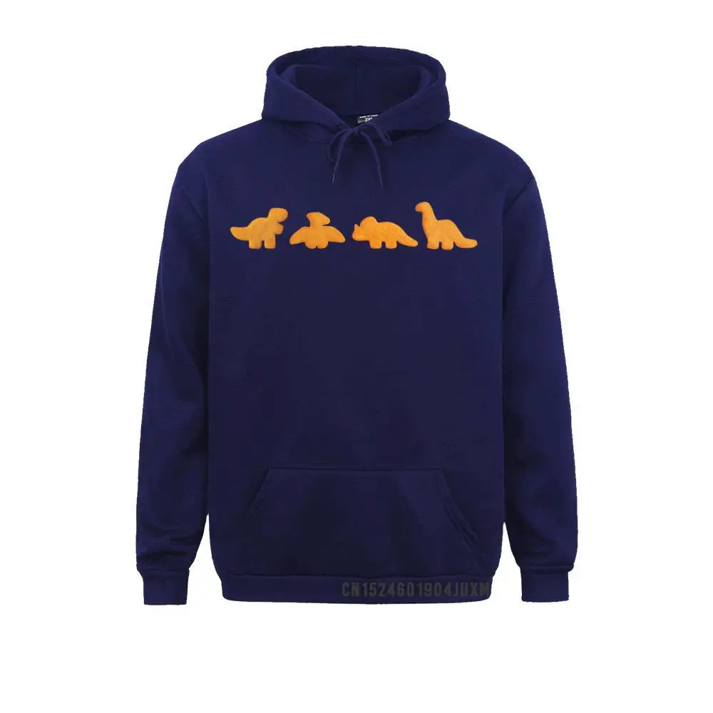 Dinos Chicken Nuggets Pattern Funny Realistic Dino Hooded Tops Men Sweatshirts Hoodies Sportswearsostern Day