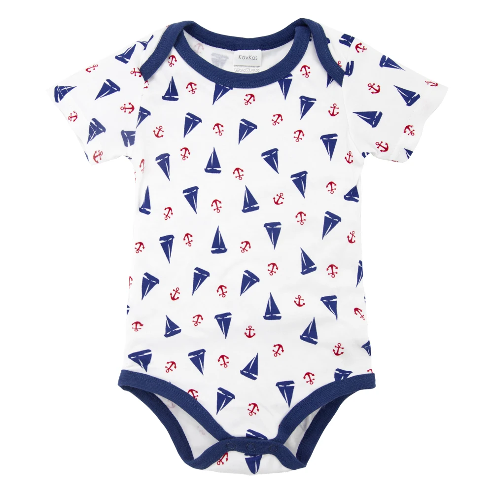 

Kavkas Newborn Baby Girl Bodysuit Short Sleeve 3 6 9 12M Bodysuit Baby body bebe Cotton Cute Cartoon Twins Baby Clothes