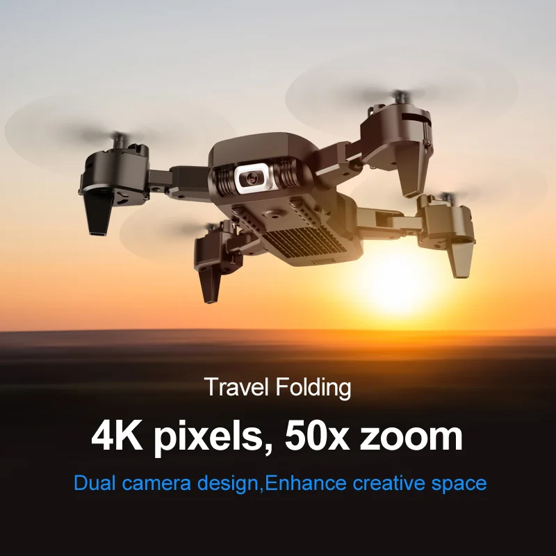 New RC Drone With 4K HD Camera Optical Flow Positioning Dual camera WIFI FPV Foldable Quadcopter Helicopter Drones Follow Me