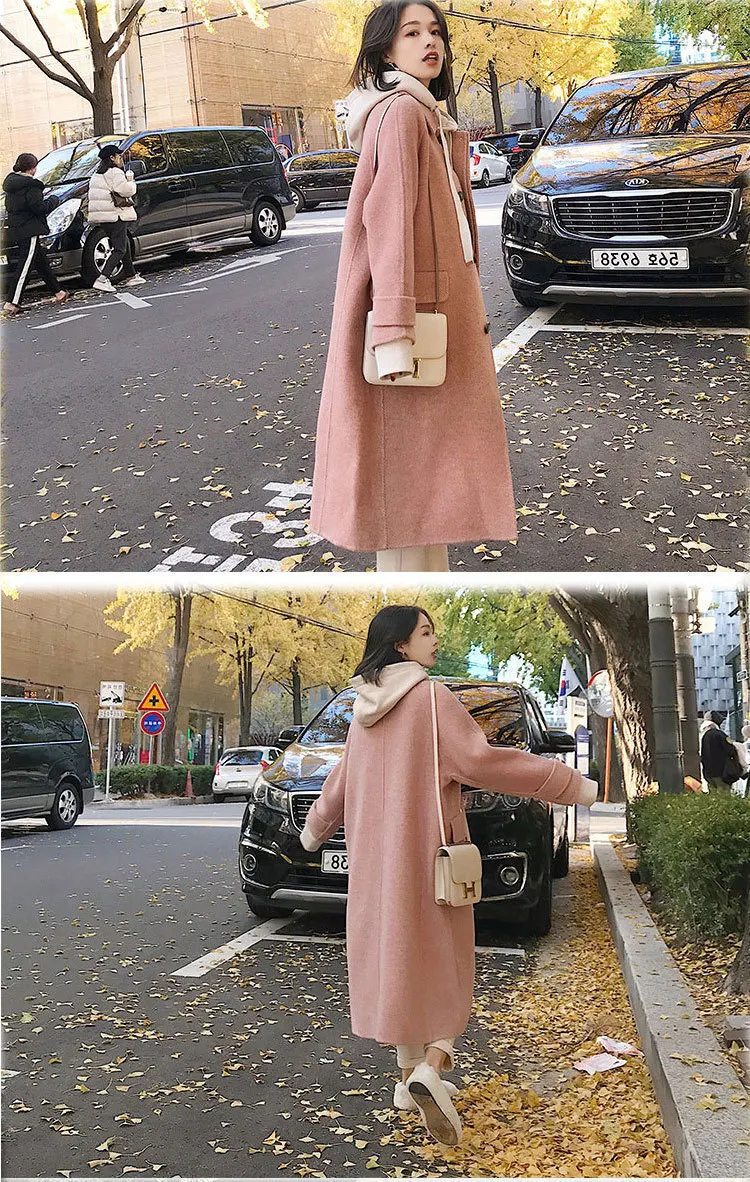 Популярное шерстяное пальто для женщин, средней длины, Студенческая серия MORI, короткий рост, толстая, выше колена, Хепберн, ветровка, Зимняя шерстяная куртка