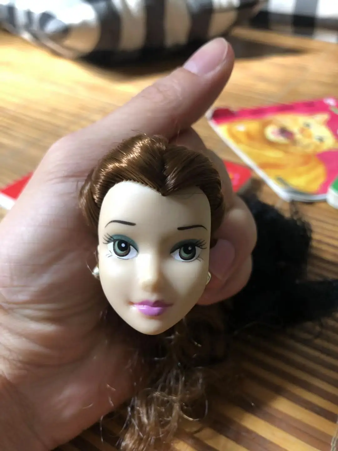 Случайный 1 шт. милый Аладдин, жасмин салонная кукла голова куклы diy игрушка подарок для девочек косплей украшения принцессы
