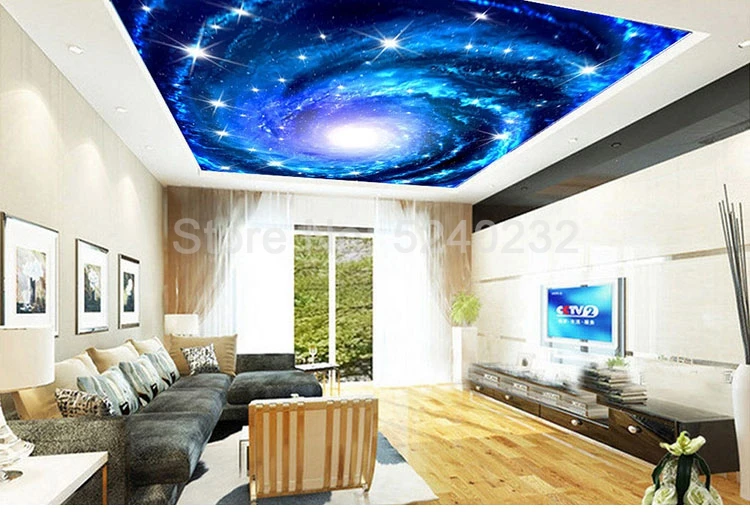 Пользовательские 3D фото обои Galaxy потолок в виде звёздного неба украшение Фреска Papel де Parede детская спальня настенная фреска обои