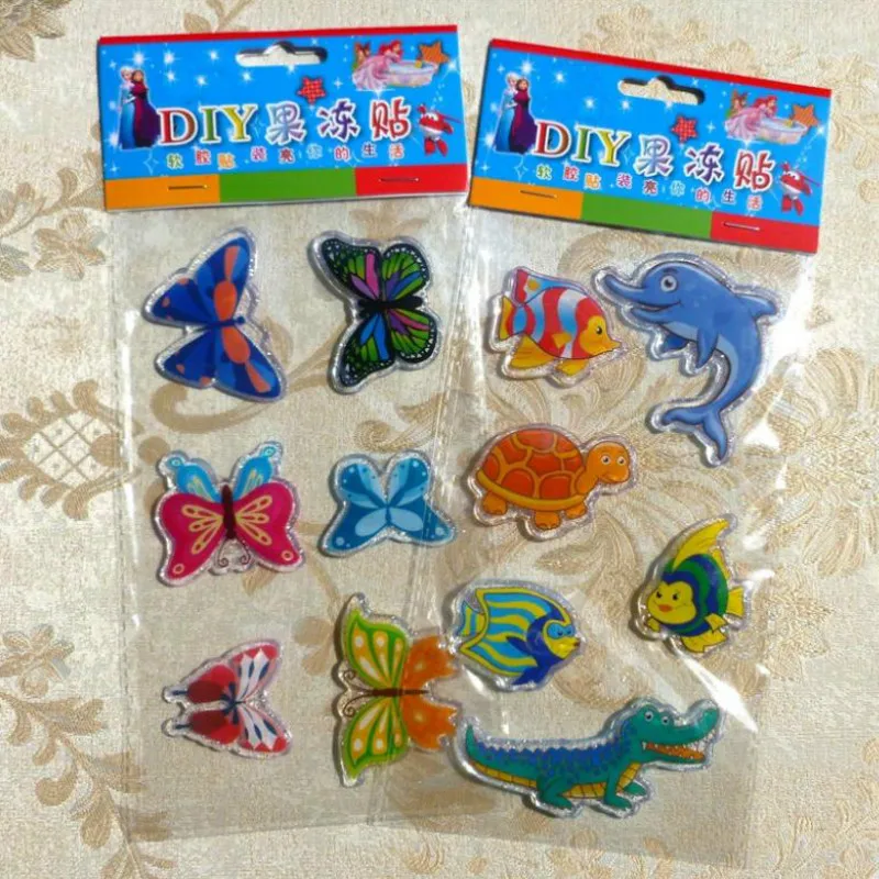 5sheetslotKawaiiCartoonJellyStickersAdhesiveStickerCuteColor