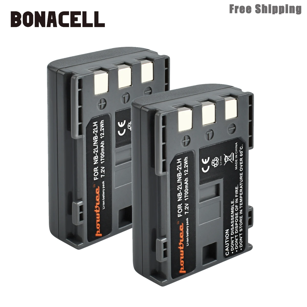 Bonacell 1700 мА/ч, NB-2L NB2L NB-2LH NB 2LH NB2LH цифровой Камера Батарея для Canon Rebel XT XTi 350D 400D G9 G7 S80 S70S30 L50
