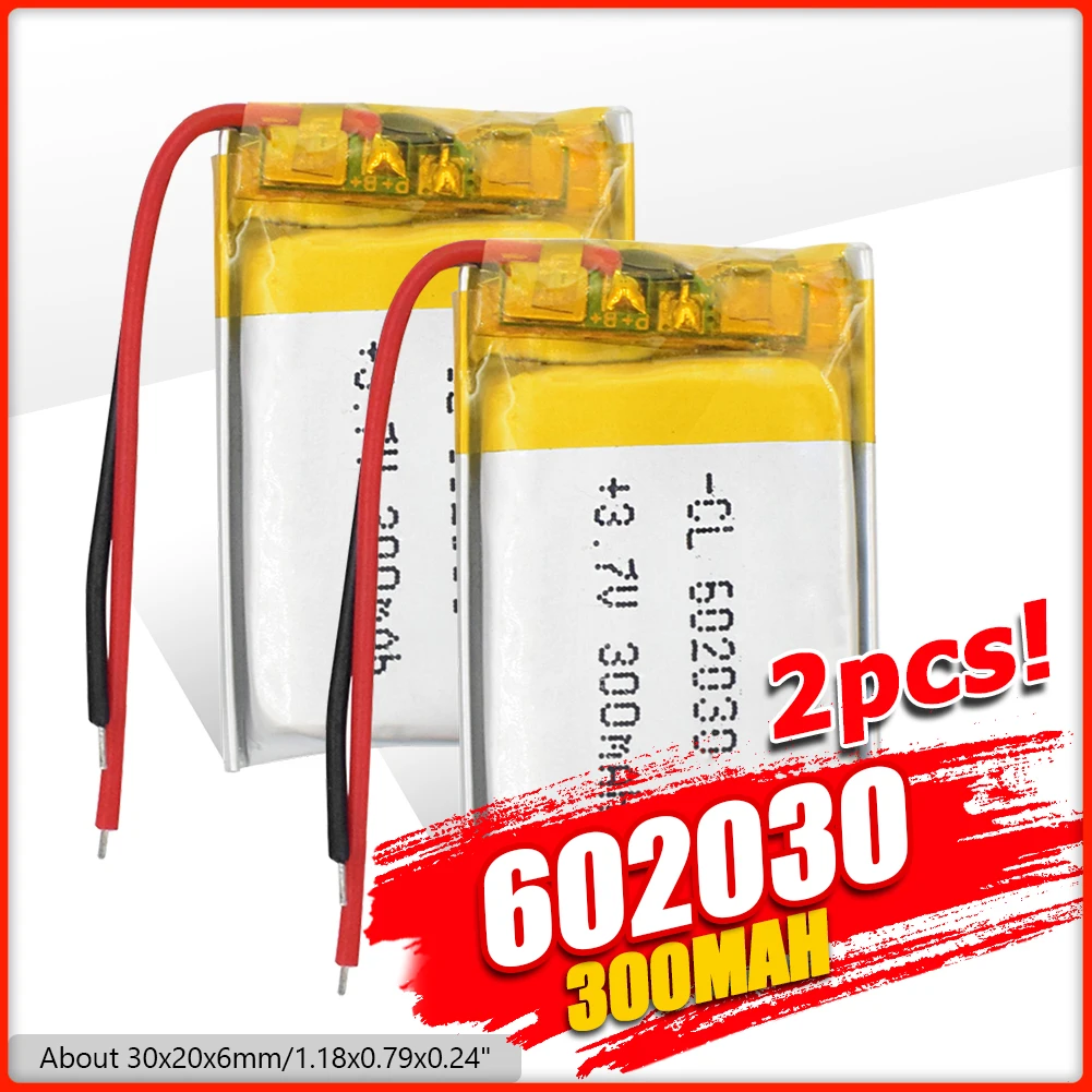 300 мАч 602030 3 7 в литий полимерный аккумулятор Bluetooth MP3 MP4 Смарт часы беспроводная