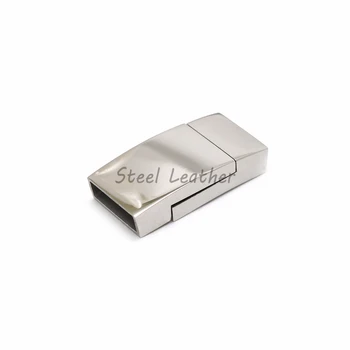 

Custom Logo 10pcs/lot Hole:10*3mm Jewelry Making Wholesale Buckle Accessories Stainless Steel Magnet Clasps For Bracelet DIY