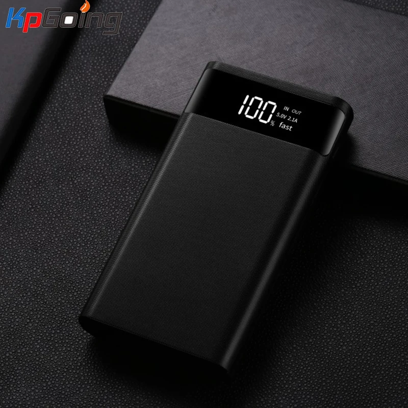 

Dual USB Port Micro Type-C Power Bank Box 6x18650 Battery Case with LED Light Charging Digital Display Charger Box Shell