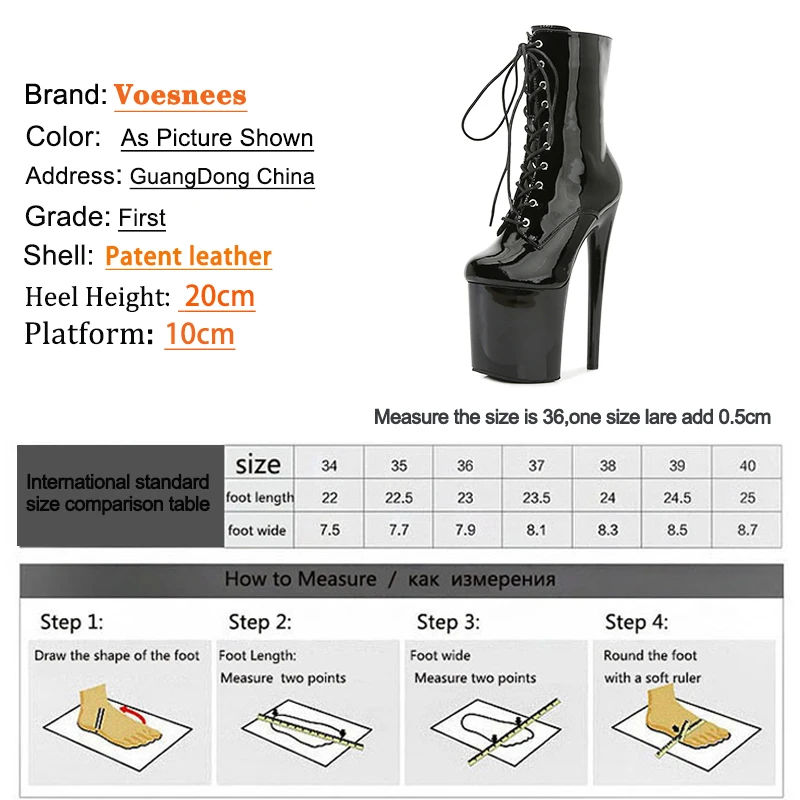 Autumn Modern Women Shoes Boots Sexy High 17 20 CM Round Toe Female Pole Dance Shoes Nightclub Zipper Lace-up Black Roman Heels
