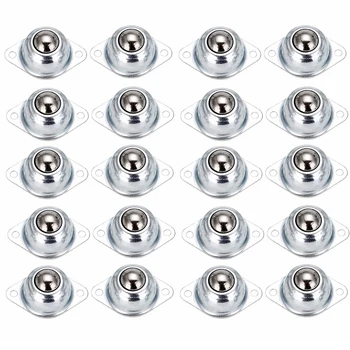 

20Pcs Metal Steel Swivel Ball Caster Wheel Car Robot Universal Eye Round Wheel for Machinery Trolleys Furniture Hardware