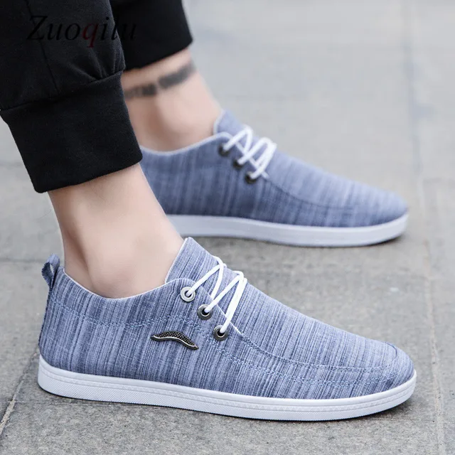 US $7.00 Brand Canvas Shoes Men 2019 breathable men casual shoes Sneakers Comfortable Breathable Footwear Ma