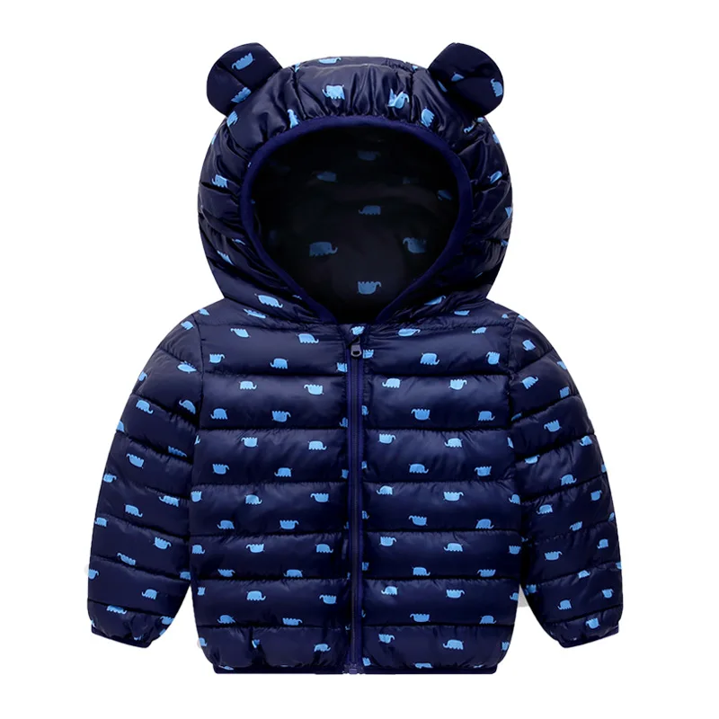 1 pcs dark blue Милая куртка для маленьких девочек от 2 до 6 лет модные детские пальто для мальчиков с ушками, худи, осенняя одежда для девочек Одежда для младенцев Детские куртки - Цвет: 1 pcs dark blue