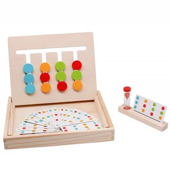 

Wooden Montessori Toys Matching Logic Game Color Shape Sorting Maze Slide Puzzle Board Kids Educational Gift For Children Boys