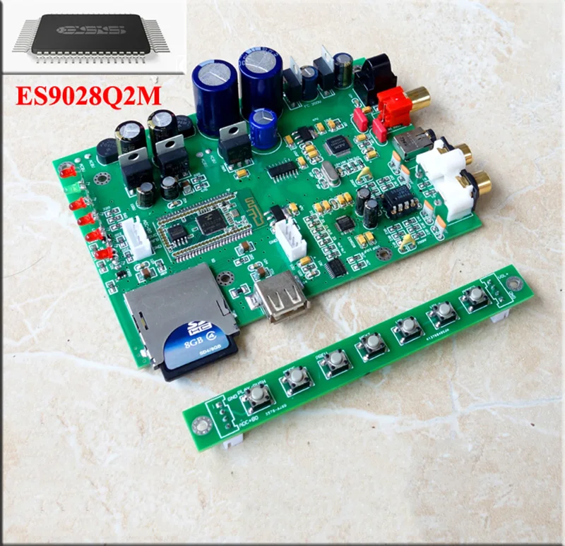 Bluetooth 4,2 Lossless проигрыватель USB SD аудио декодер оптический коаксиальный вход, DAC ES9028Q2M 192 кГц 24BIT