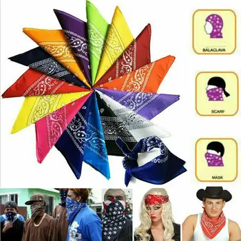 

Head Scarf in 8 Colours Soft Lightweight New Paisley Scarf Bandana Head wrap Cotton Head Wrap Neck Wristband Handkerchief 2020