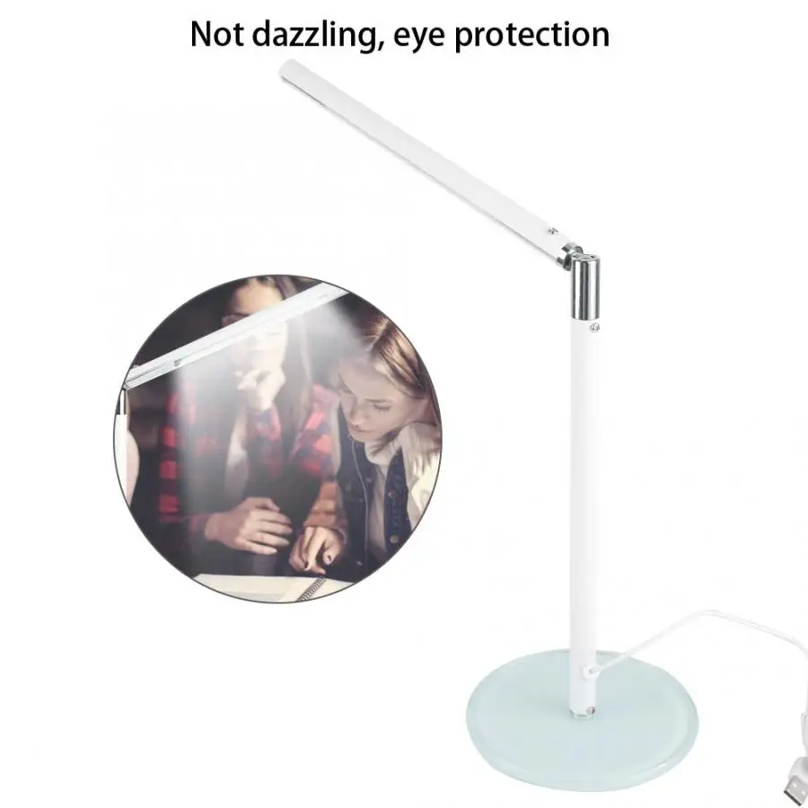 Светодиодный светильник для защиты глаз, настольная лампа, регулируемая высота, для бровей, тату, светильник для спальни, настольная лампа для маникюра, макияжа, чтения