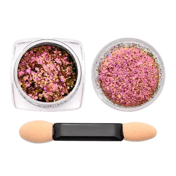 

BEAUTYBIGBANG Chameleon Effect Flake for Nails Sequins Mirror Glitter Powder Chrome Pigment Paillettes Glitter for Nails Dust