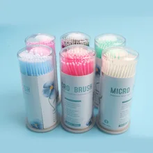 

100PCS/Lot Disposable Eyelash Brushes Swab Lint Free Microbrushes Eyelash Extension Tools Individual Lash/Glue Removing Tools