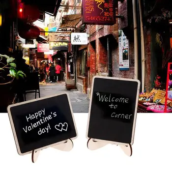 

2pcs Mini Wooden Clip Blackboard Message Board Wedding Party Lolly Buffet Table Writing board stationery Accessories