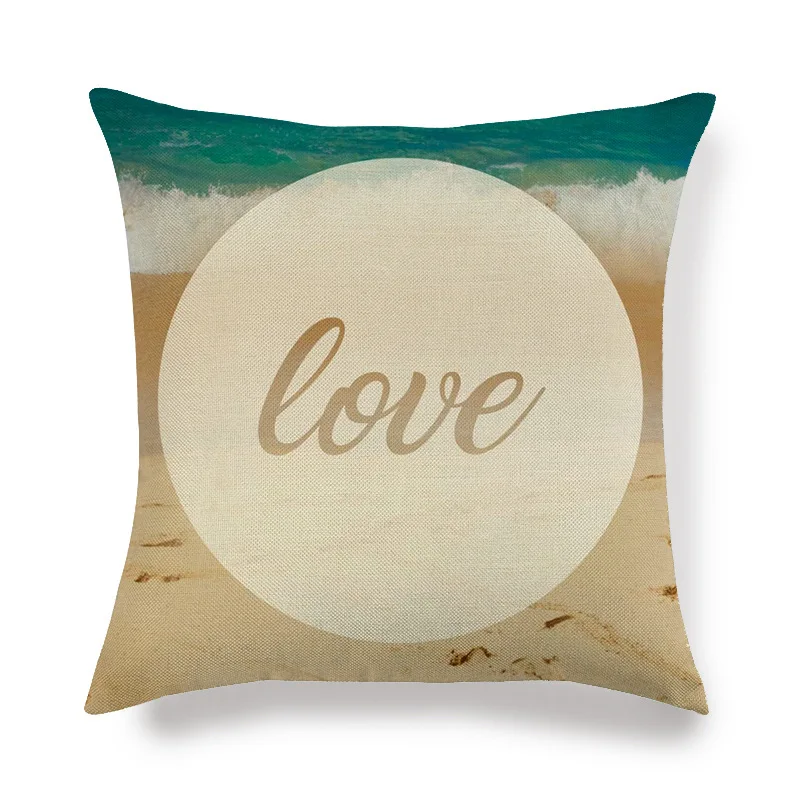 Throw Pillow Cover Cushion Cover Pillow Case Marine Pattern Sofa Couch