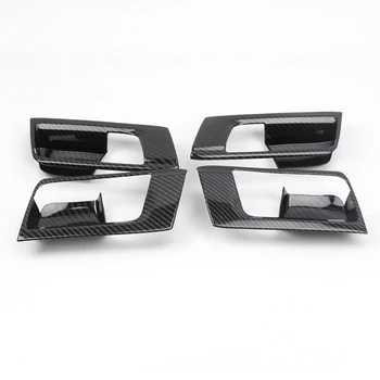 

Carbon Fiber Interior Car Door Handle Bowl Cover Trim Frame Car Interior Accessories for Toyota 4Runner 2010-2019 4Pcs