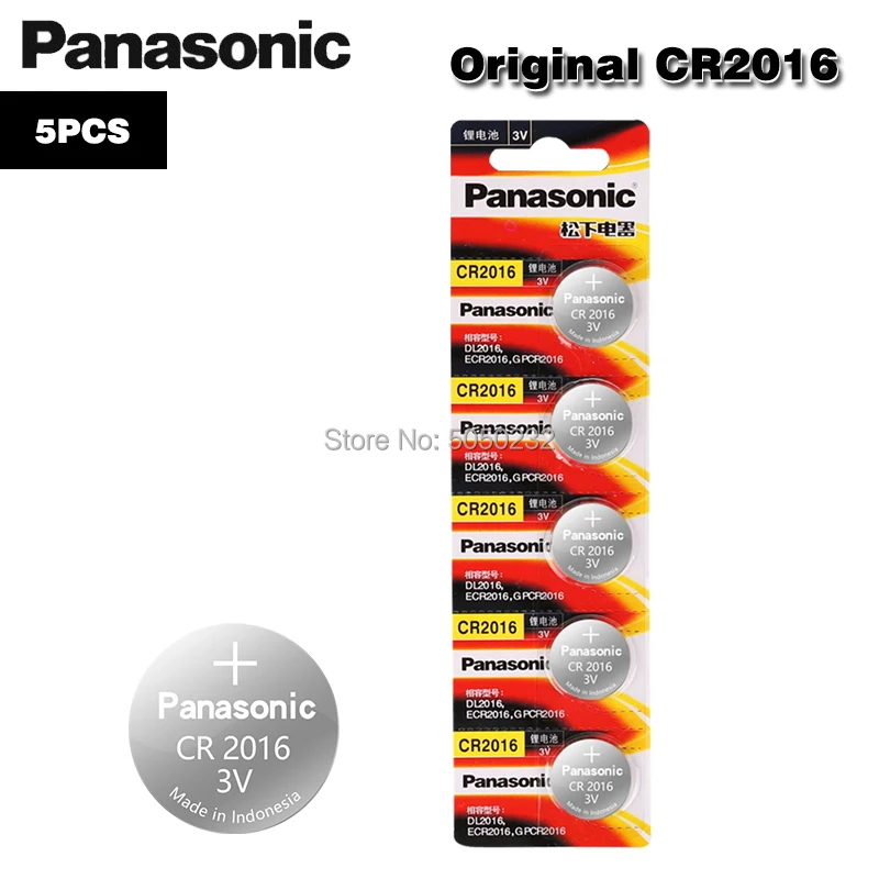 PANASONIC cr2016 5 шт. Оригинальный Новый аккумулятор для 3 в кнопочных элементов