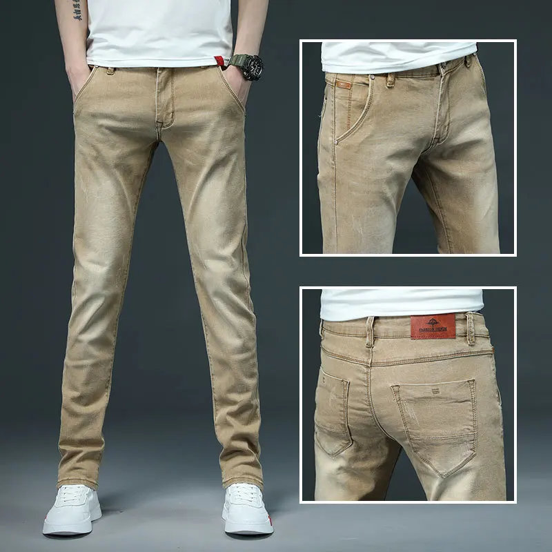 Men Designer Jeans for Men White Blue 